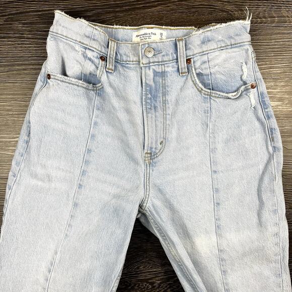 Abercrombie & Fitch Jeans Womens 28/6S Blue Denim Curve Love 90s Ultra High Rise - Picture 3 of 12